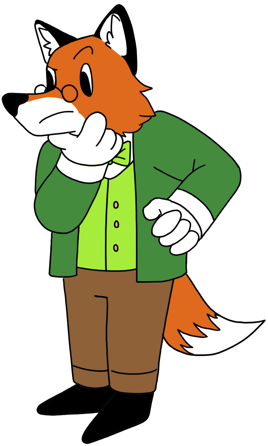 thinking fox